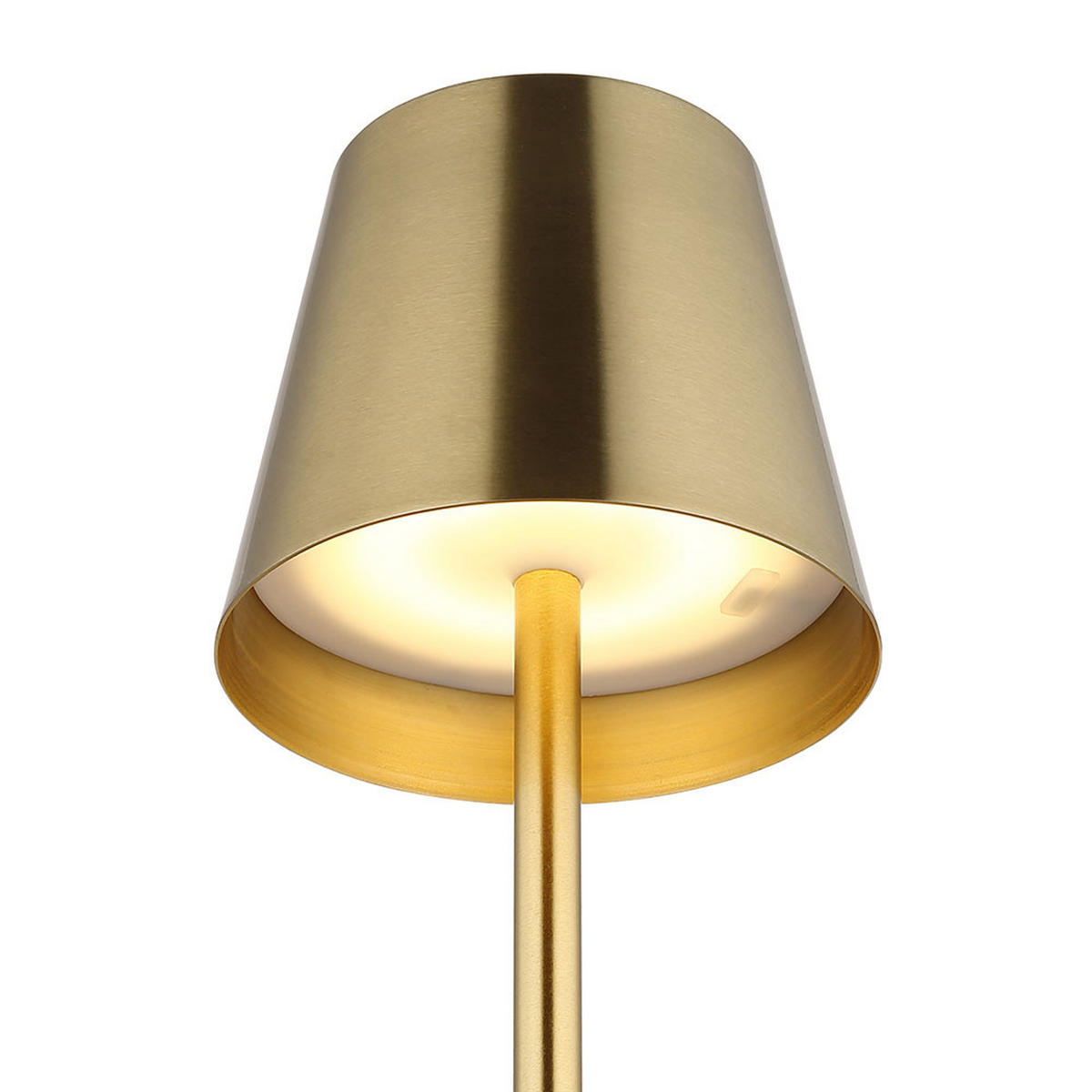 LED TISCHLEUCHTE Messing opal - Messingfarben, Metall (11.2/11.2/47cm) - Globo Lighting