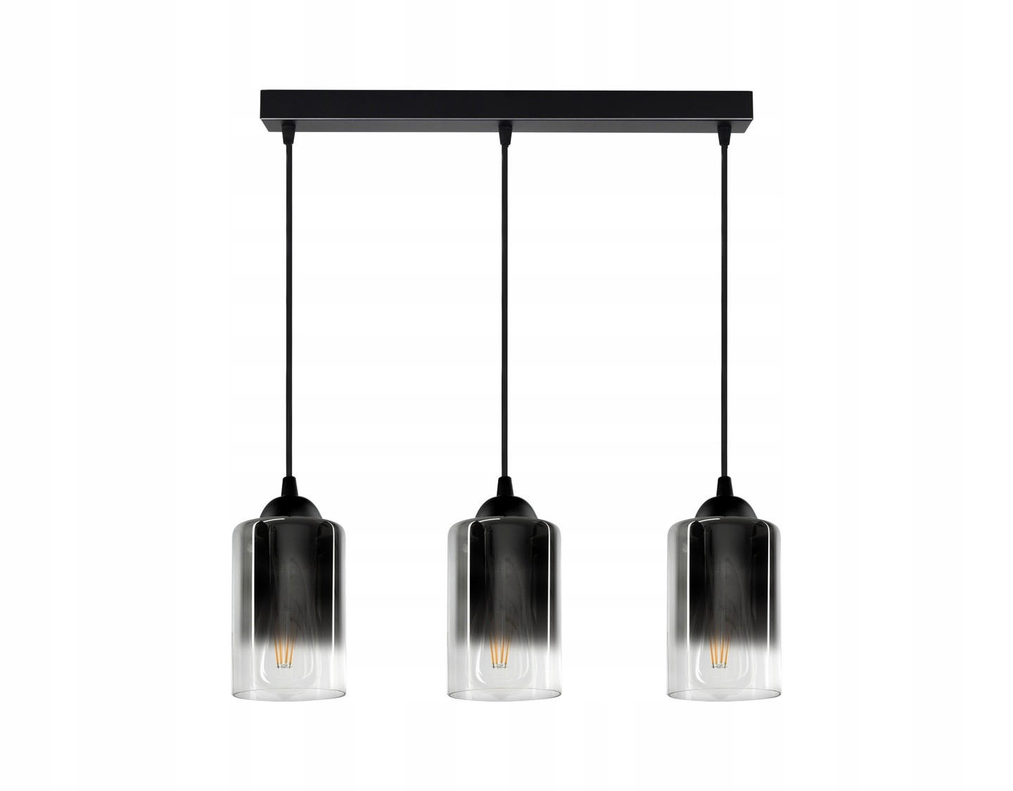 PENDELLEUCHTE GRAF - Transparent/Anthrazit, Glas/Metall (10/65/80cm) - kiki design