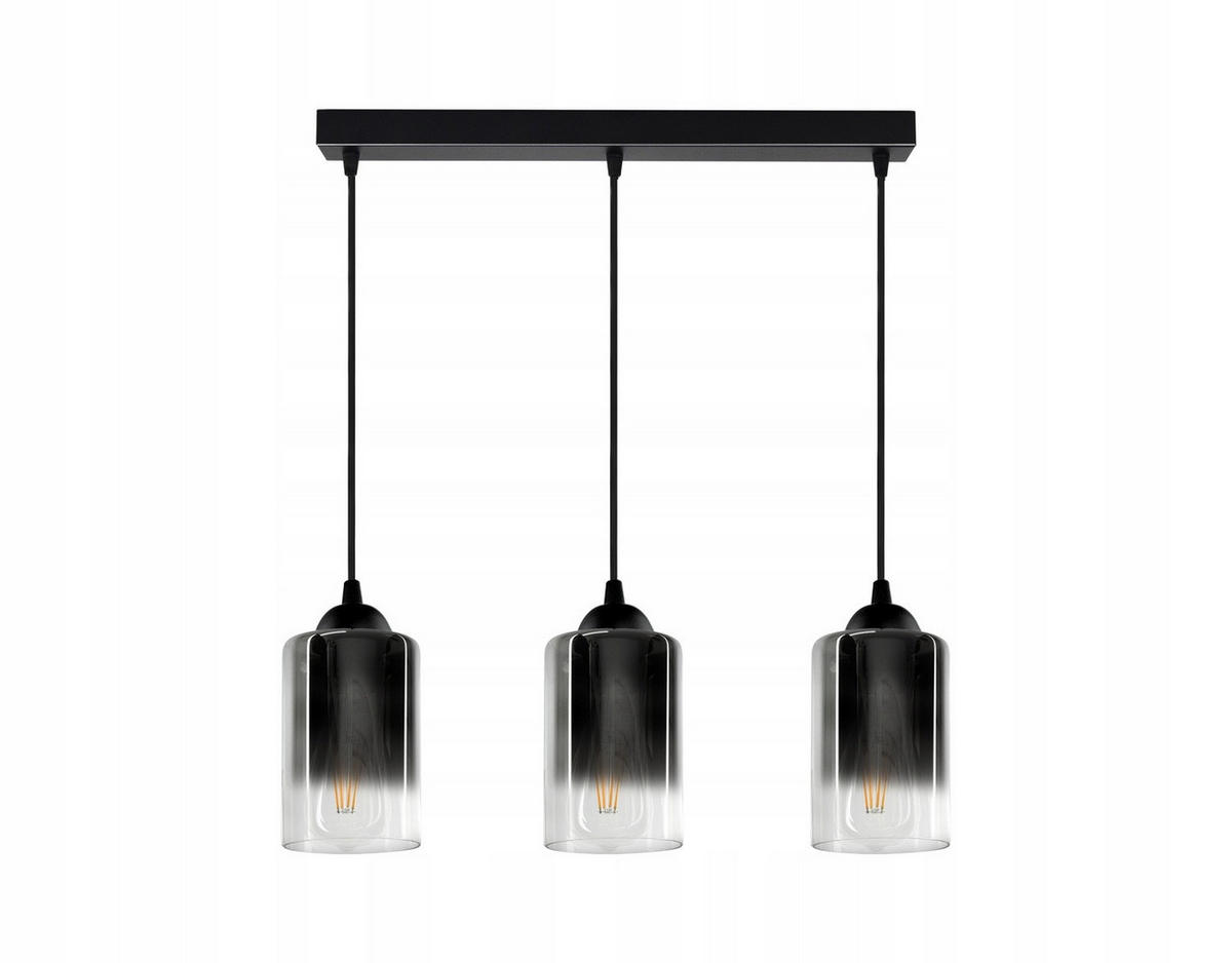 PENDELLEUCHTE GRAF - Transparent/Anthrazit, Glas/Metall (10/65/80cm) - kiki design