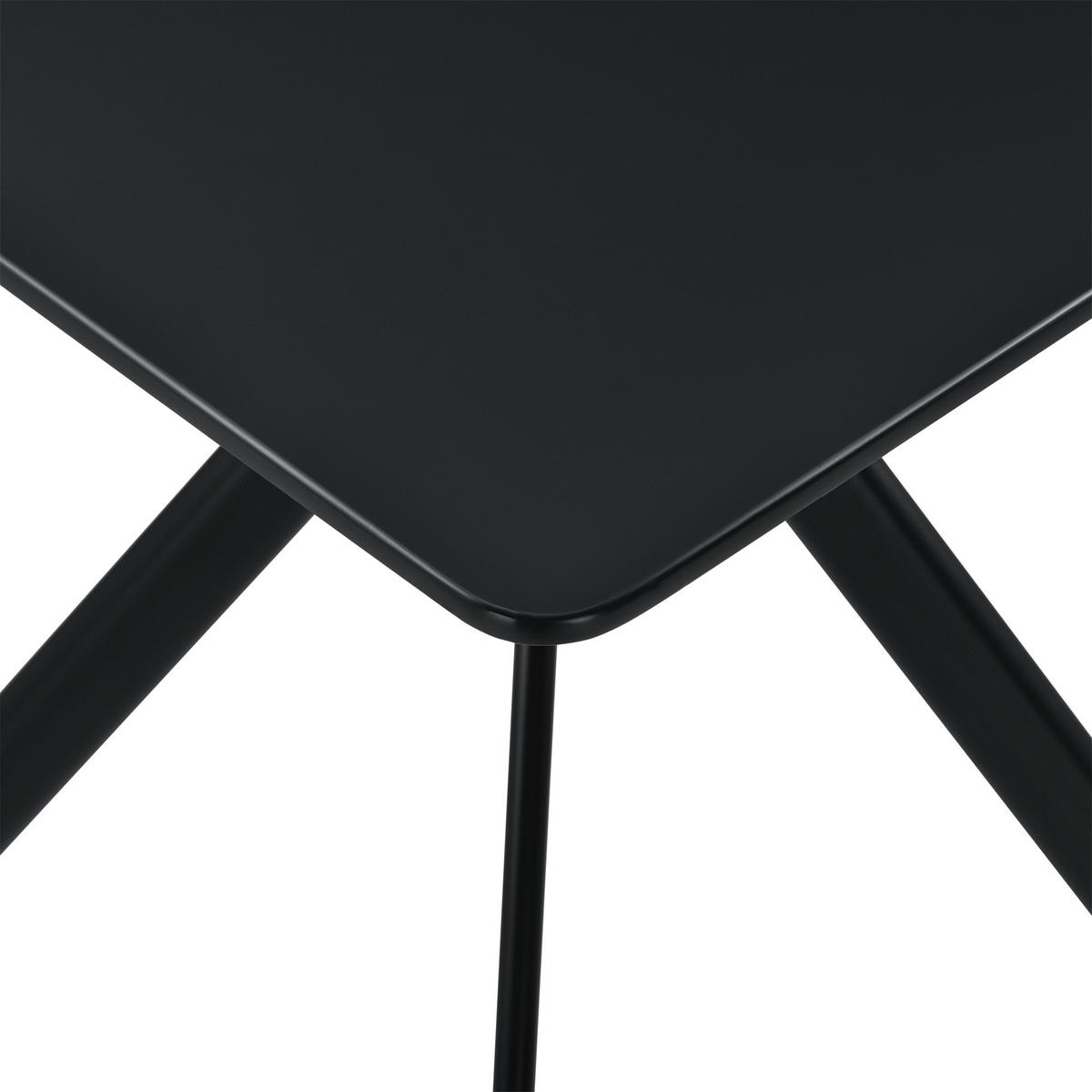 ESSTISCH Ankara - Schwarz, Holzwerkstoff/Metall (60/60/75cm) - [en.casa]