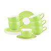 KAFFEETASSEN MIT UNTERTASSEN Liberty Pure Colors Lime Green 260 ml 6er Set - Grün, Keramik (0.26L) - Seltmann Weiden