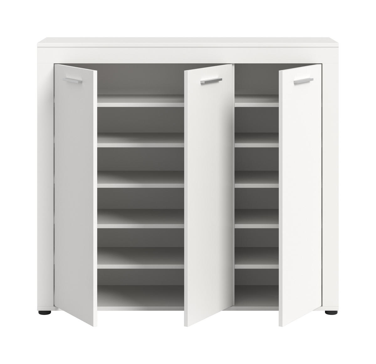 SCHUHSCHRANK JAM (B/H/T: ca. 120/108/37 cm) in weiß/weiß - Weiß, Holzwerkstoff (120/108/37cm)