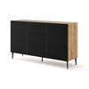 SIDEBOARD BEIGE - Beige/Schwarz, Holzwerkstoff (150/87/42cm) - FURNLUX