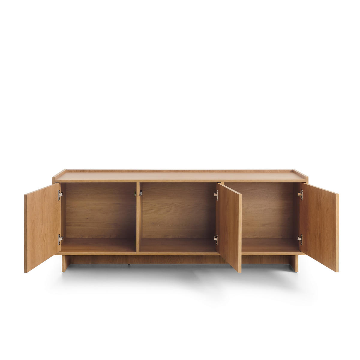 TV LOWBOARD YARKER RTV1 Eiche - Eichefarben, Glas/Holzwerkstoff (147/55/39cm) - Komodee