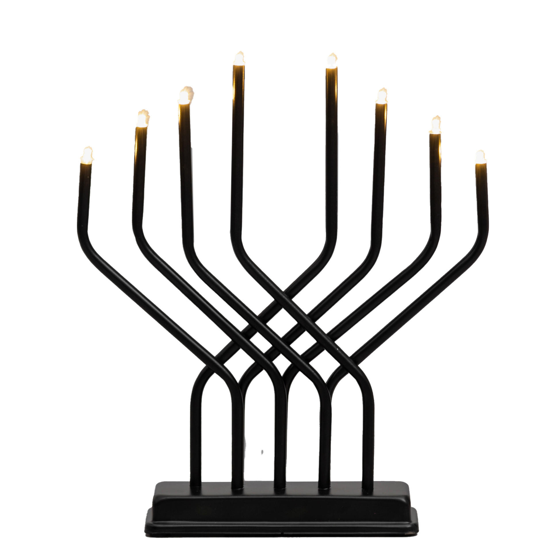ADVENTSLEUCHTER LED 8 Lichter 32/27 cm - Schwarz, Metall (27/32/6.5cm)