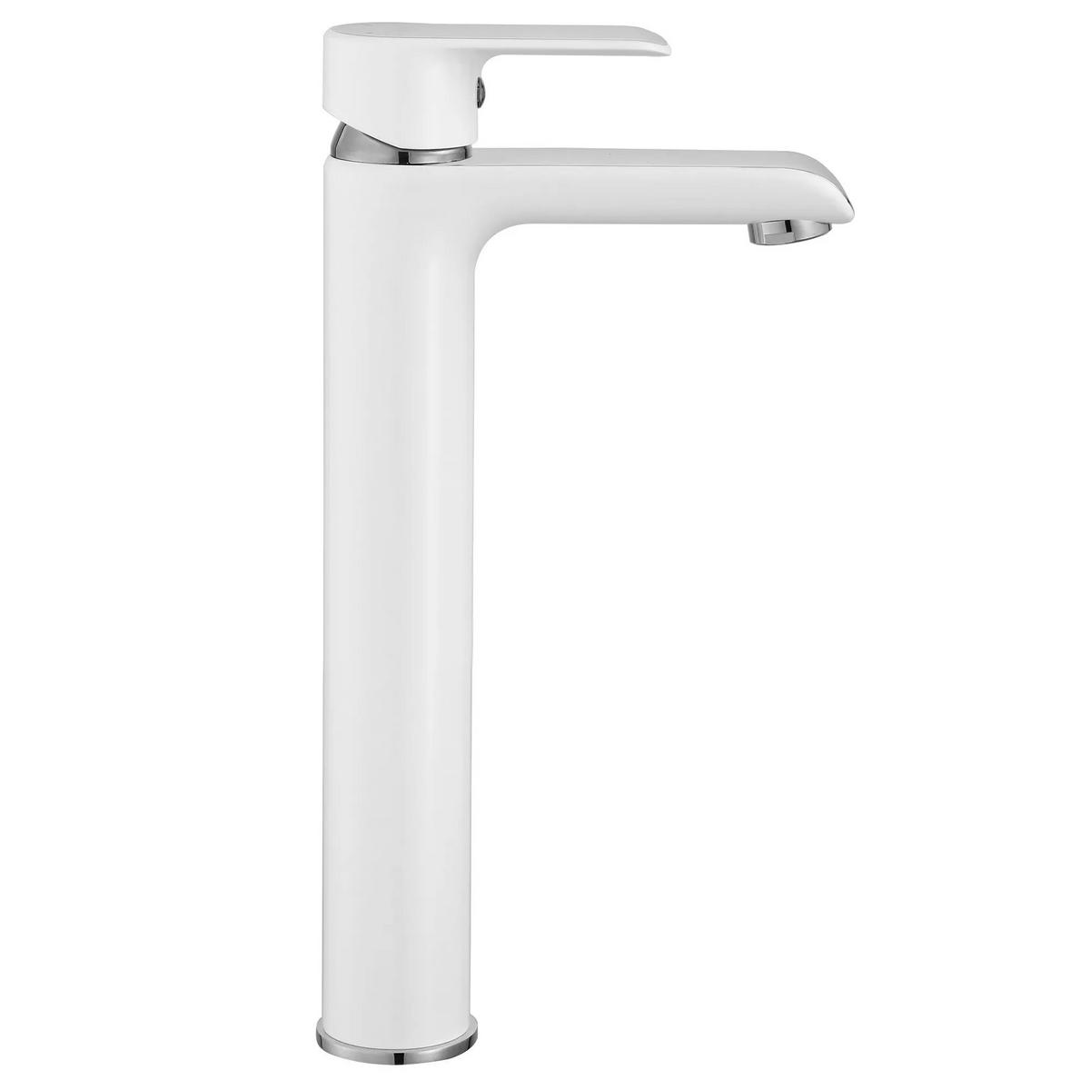 WASCHBECKENARMATUR Rea Bloom White Chrom High - Weiß, Metall (4.8/30/15cm) - REA