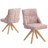 ESSZIMMERSTUHL TALINA 2er-Set - Hellrosa, Holz/Textil (49/84/62cm) - DUBI Möbel