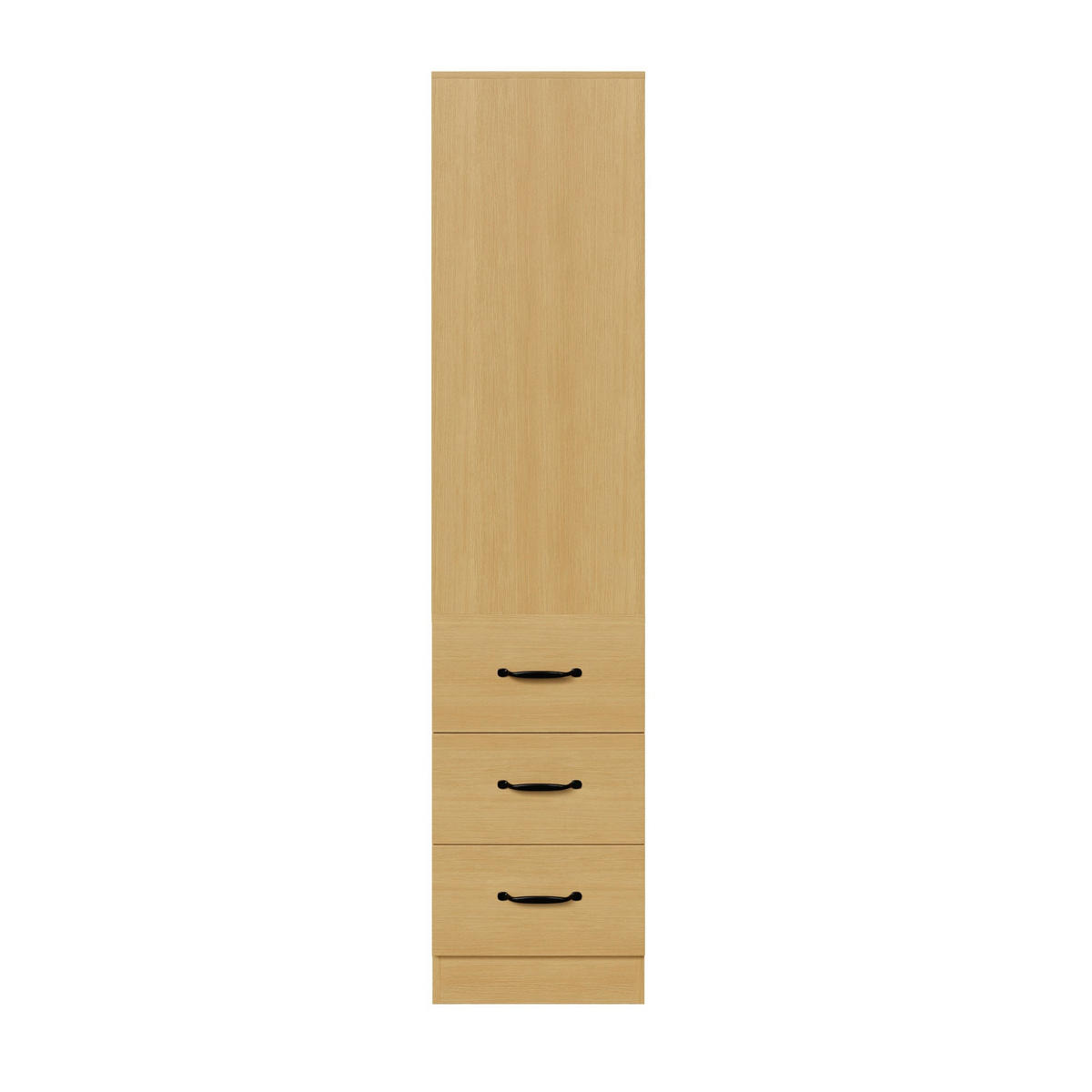 HIGHBOARD 60/38/180 cm in Eiche mit 3 Seitenschubladen und verstellbaren Böden - Eichefarben, Holzwerkstoff (60/180/38cm) - Flora Grace