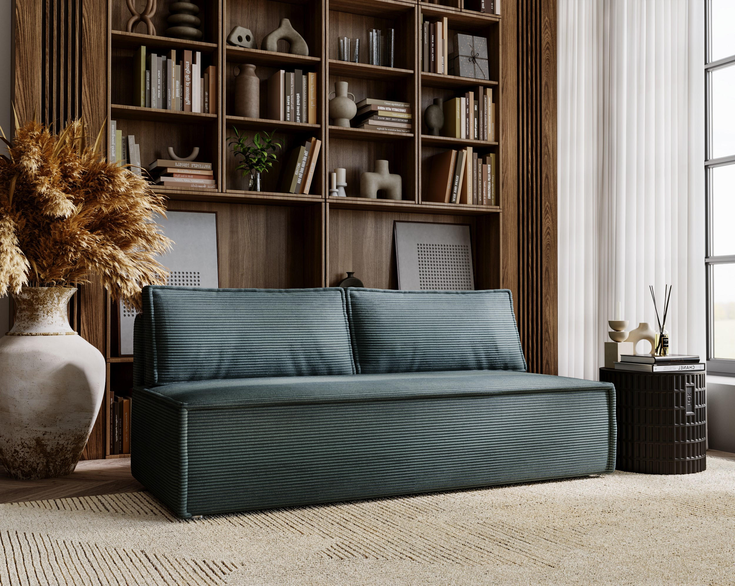SCHLAFSOFA Mit Bettkasten DUO Poso Stoff Azurblau - Blau, Holz (198/89/90cm) - Kaiser Möbel