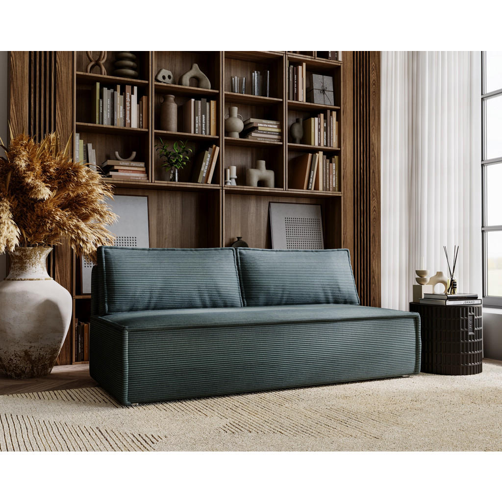 Thumbnail - Kaiser Möbel Schlafsofa, Blau, Holz, 198x89x90 cm, Wohnzimmer, Sofas & Couches, Schlafsofas