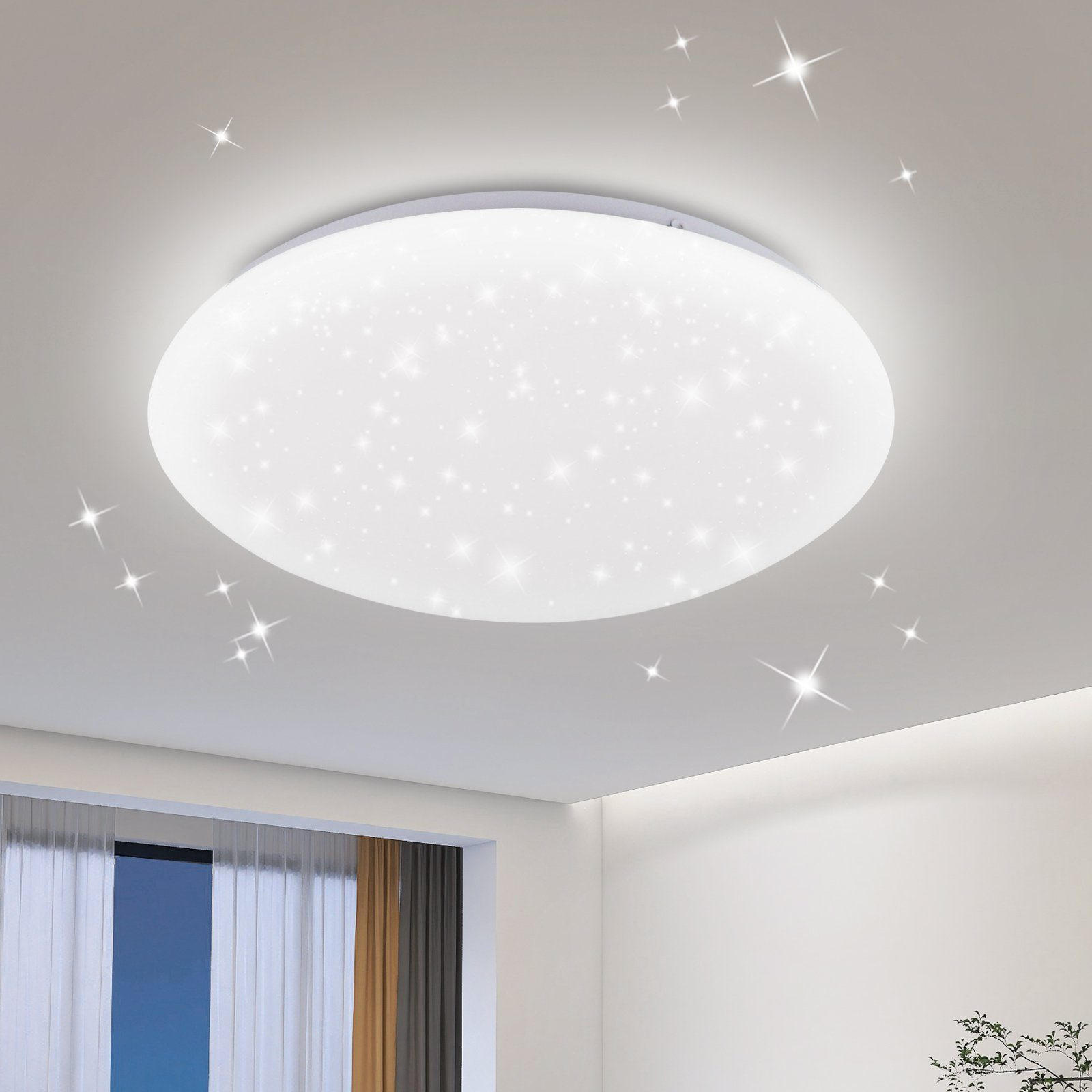 LED-DECKENLEUCHTE Iris 25.2/25.2/6.2 cm - Weiß, Kunststoff (25.2/25.2/6.2cm) - Nettlife