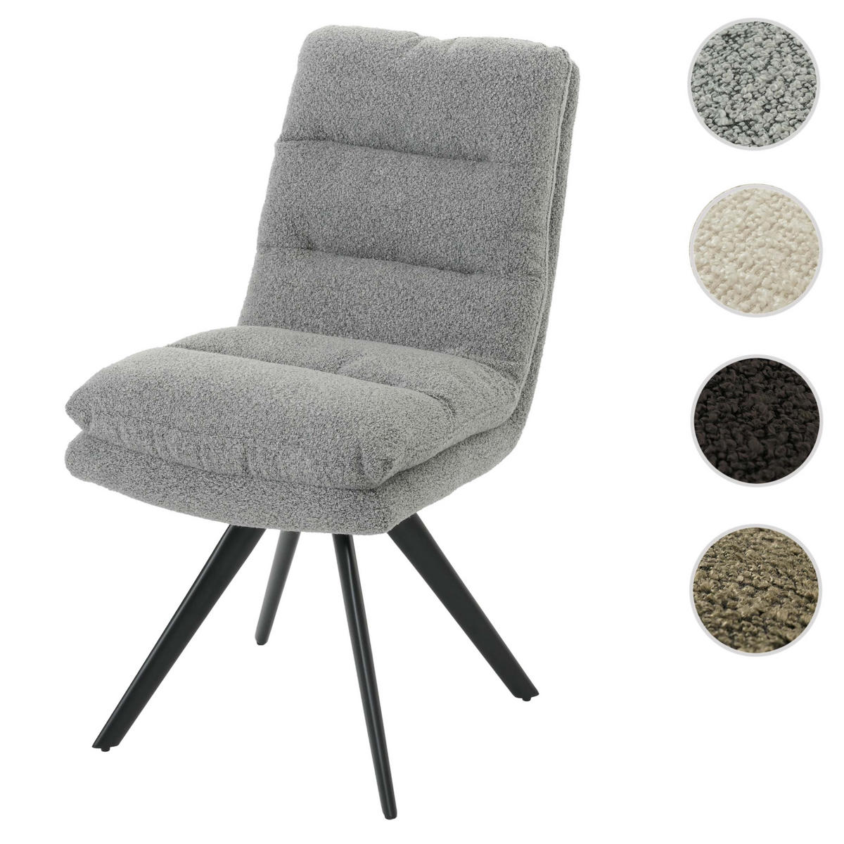 ESSZIMMERSTUHL Grau - Grau, Textil (48/92/68cm) - MCW