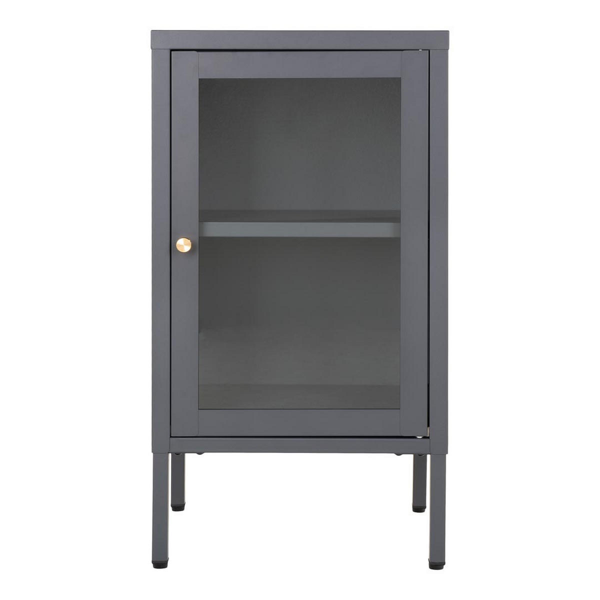VITRINE Grau - Grau, Holzwerkstoff (38/70/35cm) - ebuy24