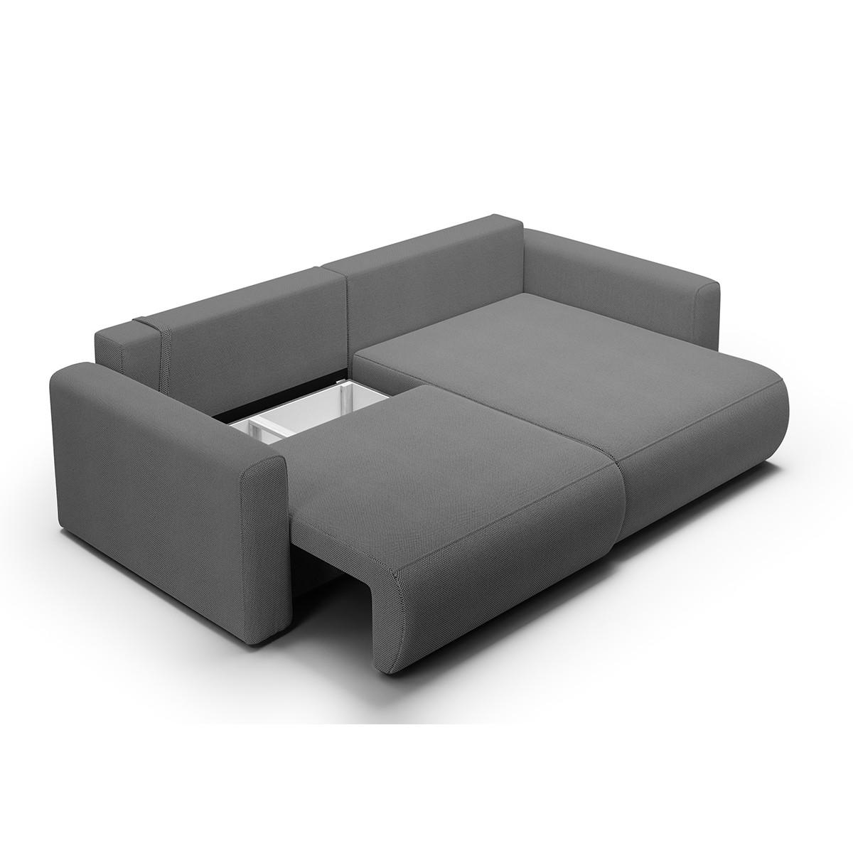 ECKSOFA Evy 3 Sitzplätze Grau - Grau, Holz (240/149cm) - Petits-meubles