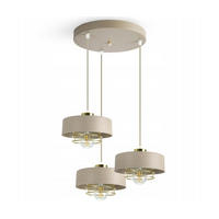 PENDELLEUCHTE ECRU - Beige/Goldfarben, Metall (44/44/100cm) - kiki design