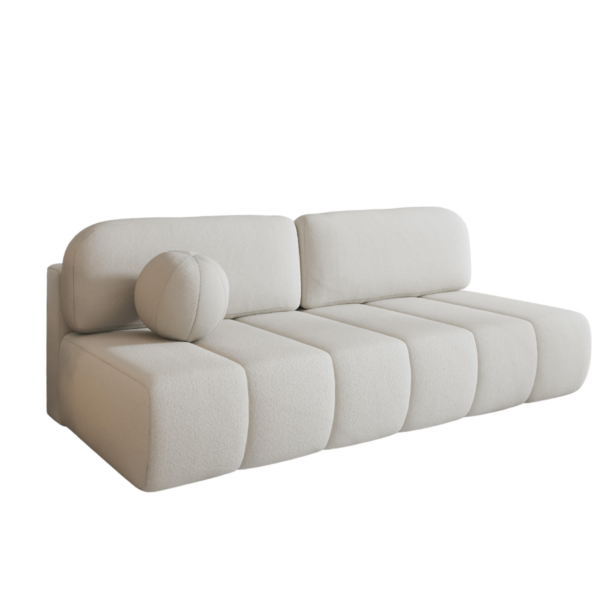 SCHLAFSOFA - Fluffy - Weiß (Anthology 1) - Weiß, Holz (210/88/104cm) - Möblo