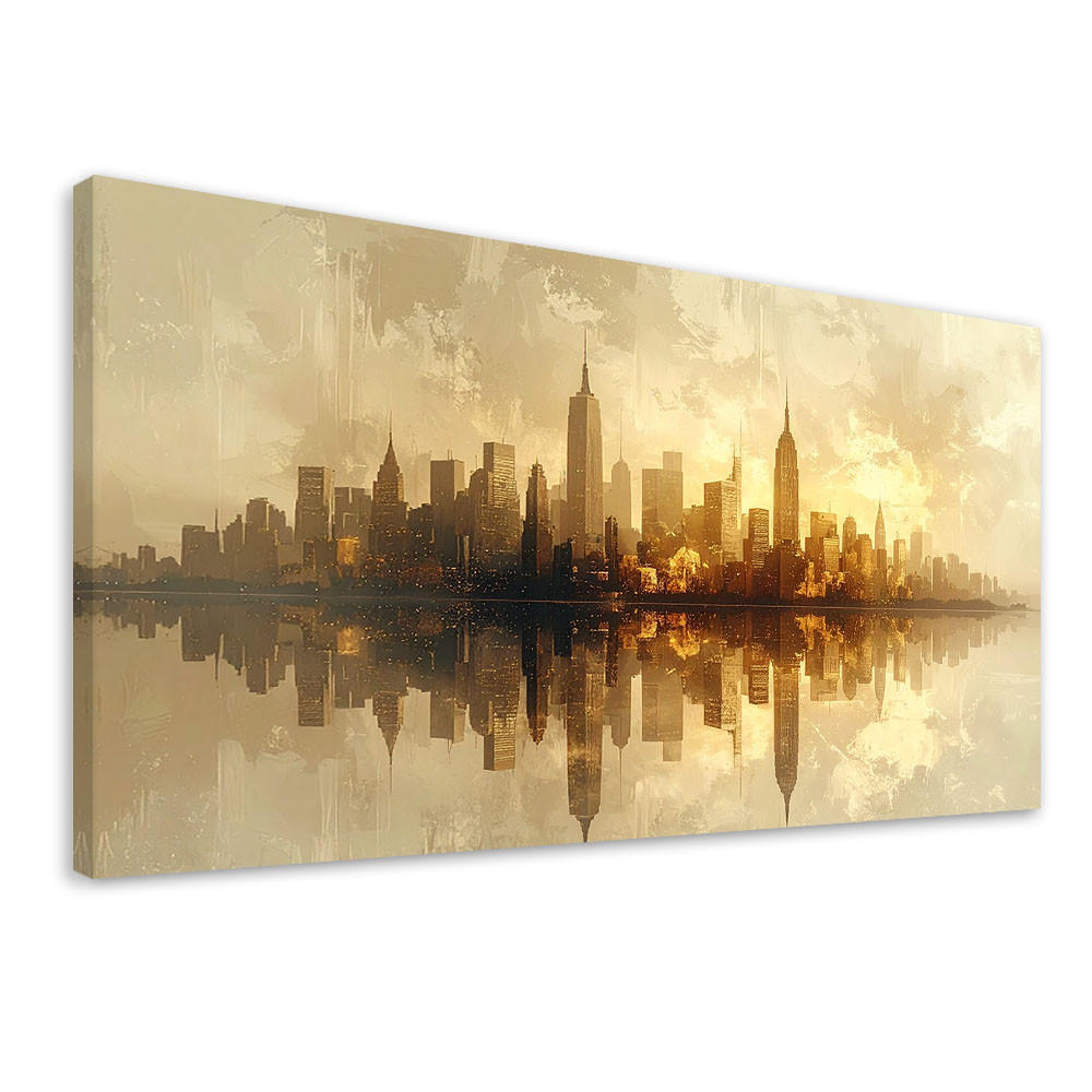 Feeby Leinwandbild Beige 80x40 cm