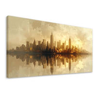 LEINWANDBILD Städte & Architektur 100x50cm - Beige, Textil (100/50cm) - Feeby