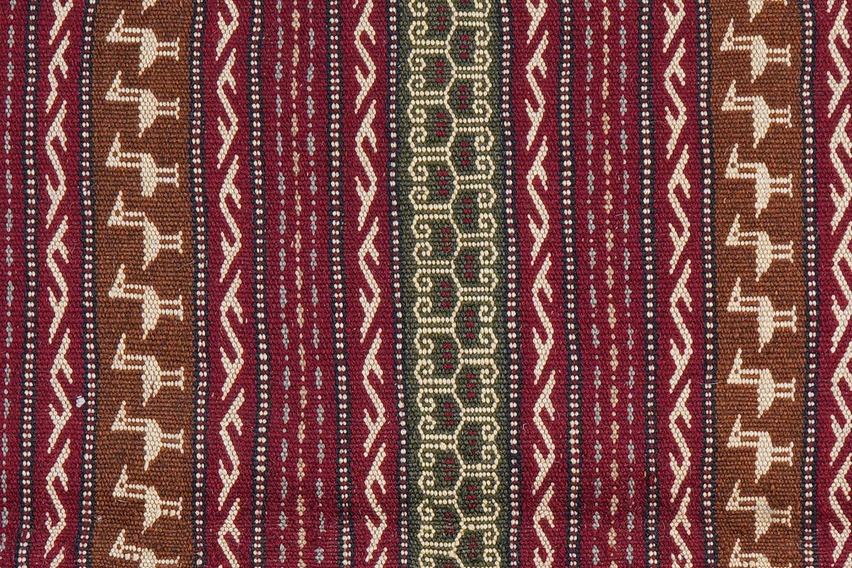 KELIM-TEPPICH handgewebt Kordi Violett 203/152 cm Schurwolle - Violett, Textil (152/203cm) - Looma