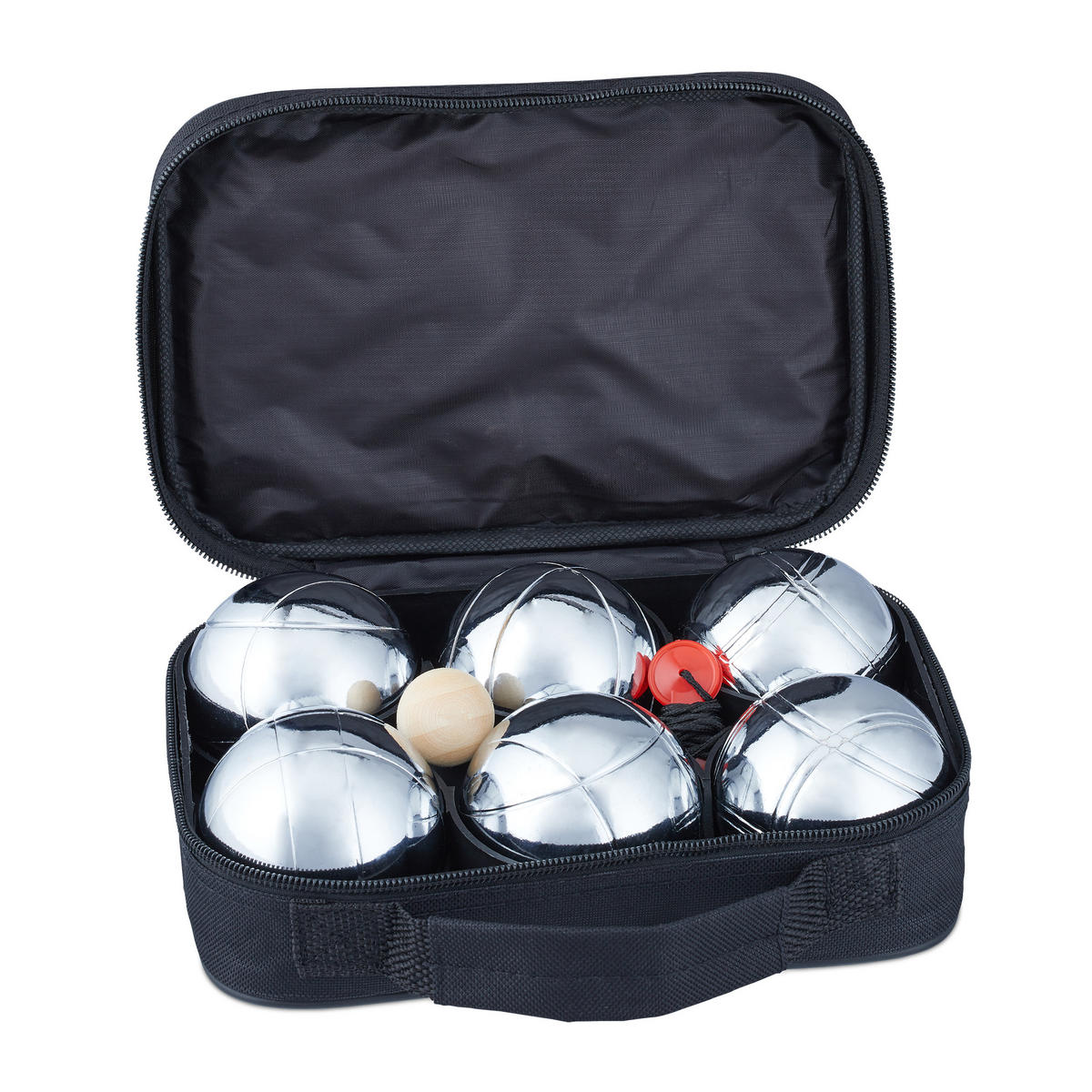 BOULE Set - Multicolor, Textil/Metall (22.5/7cm) - Relaxdays
