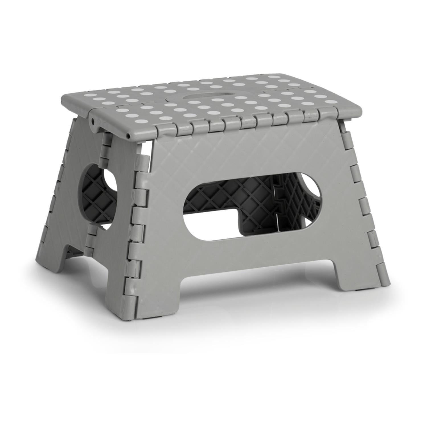 KLAPPHOCKER hellgrau 35/28/22 cm - Grau, Kunststoff (28/22/35cm) - ZELLER