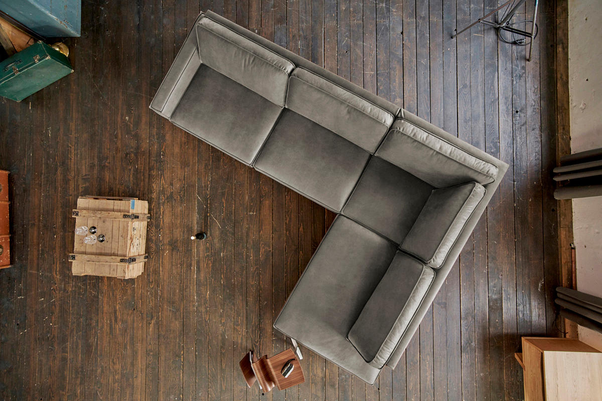 ECKSOFA VILNIUS Anthrazit Kunstleder - Anthrazit/Schwarz, Textil (290/217cm) - KAWOLA