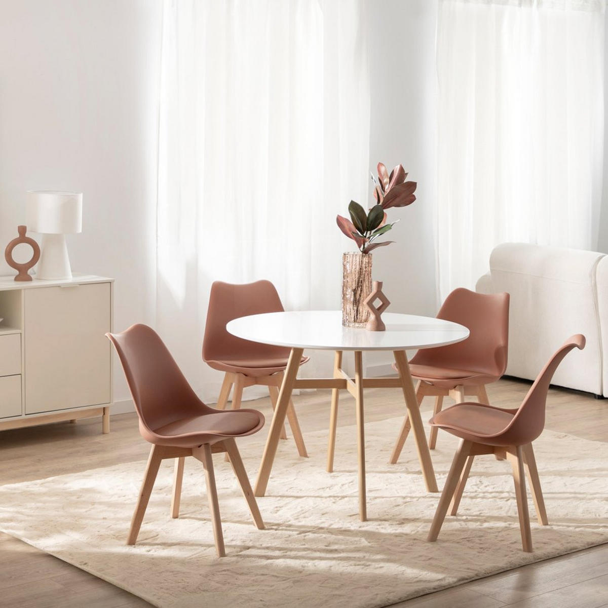 KÜCHENSTUHL Kler Terrakotta / Orange 48 cm x 82 cm - Terracotta, Kunststoff (48/82/57cm)