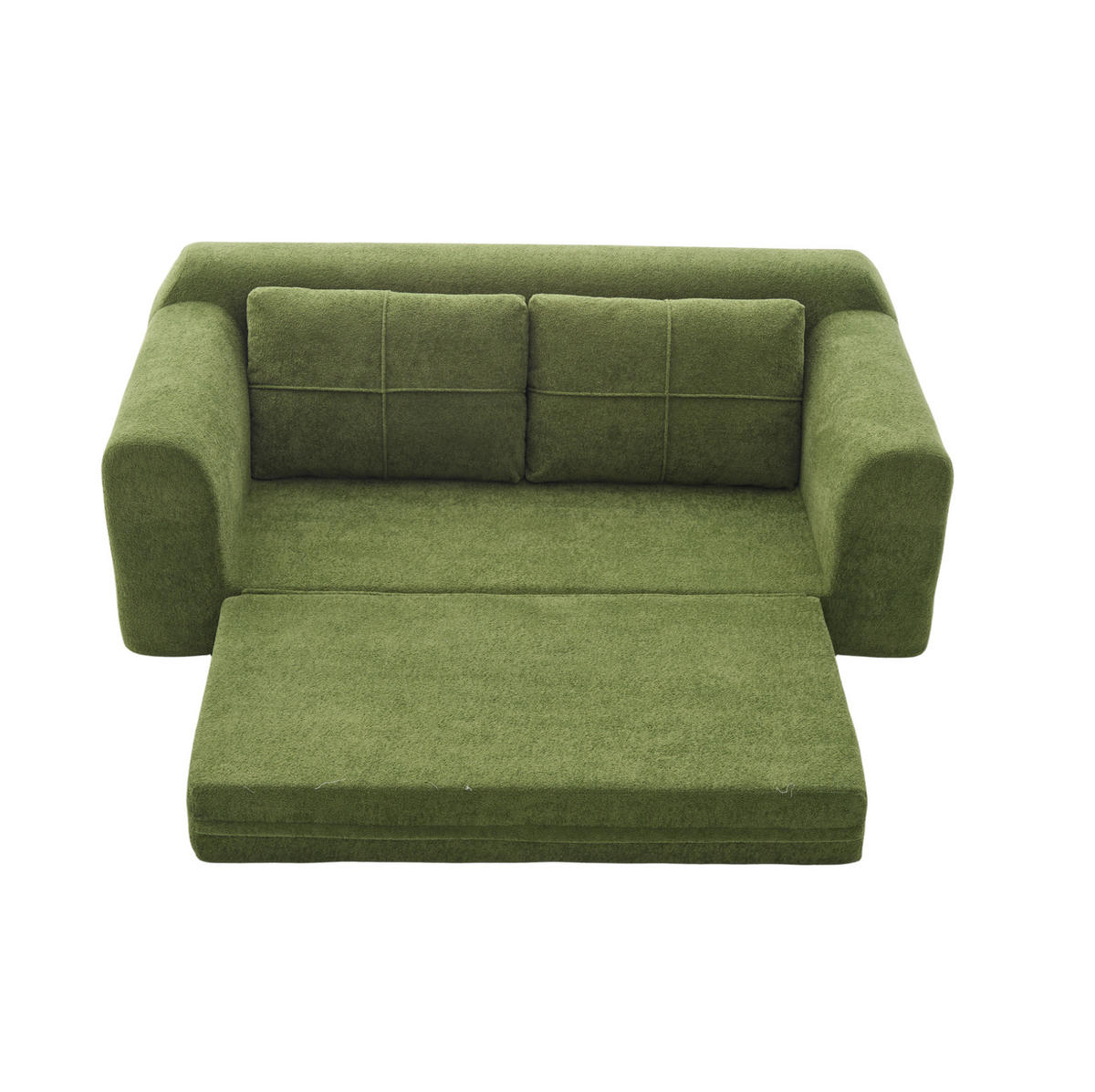 SCHLAFSOFA 2-in-1 klappbar 179 x 95 x 79 cm Army Green - Grün, Holzwerkstoff (178/61.5/76cm) - Meubliv