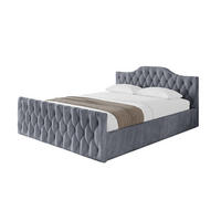 POLSTERBETT mit Bettkasten, Fußteil und Lattenrost, Boxbett ohne Matratze - FALIO-Z-V1 180x200 Grau - Grau, Holzwerkstoff/Textil (180/200cm) - ALTDECOR