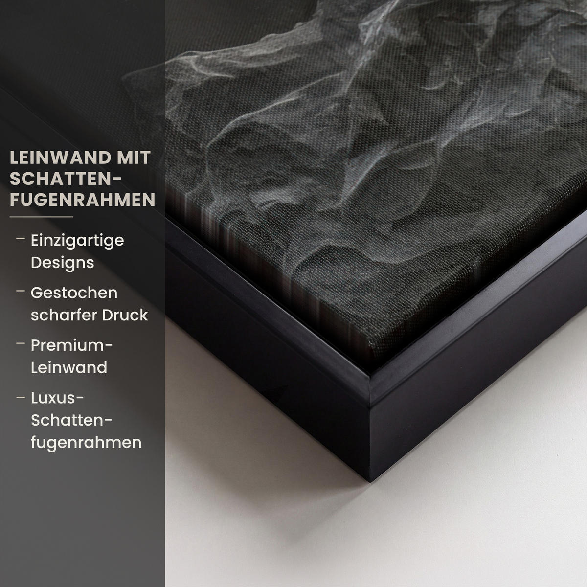 LEINWAND Bilder mit Rahmen - Blätter - Gold - Baum - Fels - 70x50 - Schwarz, Textil (70/50cm) - MuchoWow