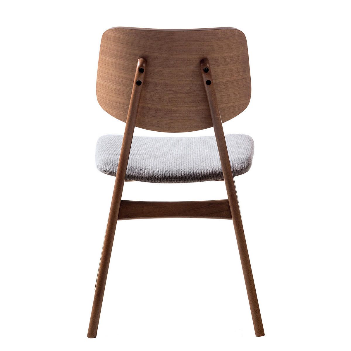 ESSZIMMERSTUHL - Massivholz / Textil - Hellgrau, Holz/Holzwerkstoff (47/81/53cm) - home24