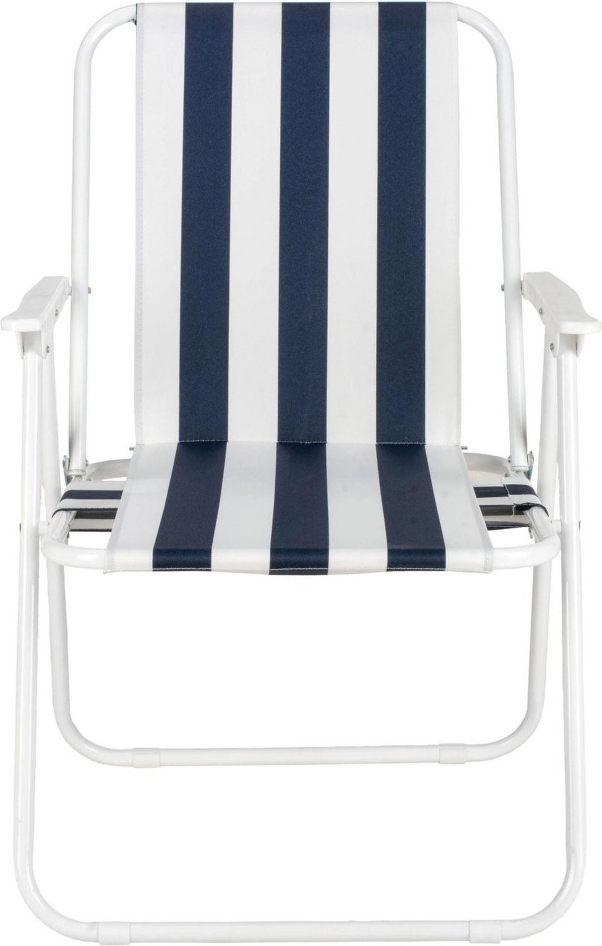 CAMPINGSTUHL bis 100 kg - Blau/Weiß, Textil/Metall (46/73/48cm) - Outtec