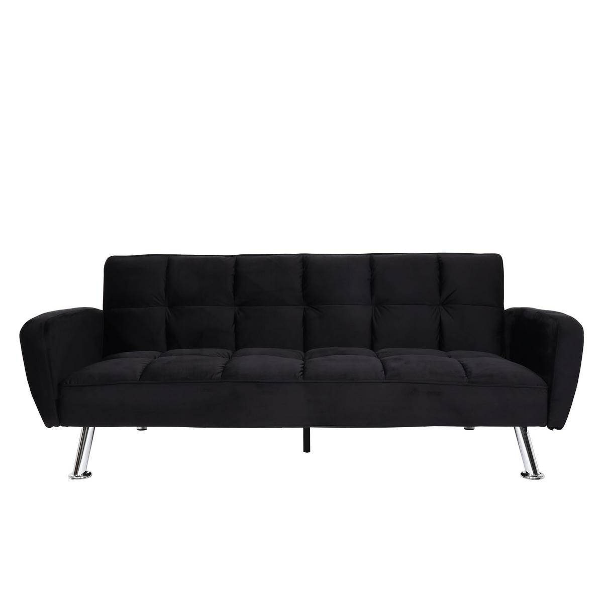 SOFA Schwarz - Schwarz, Textil (203/81/93cm) - MCW