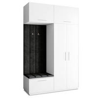 GARDEROBENSCHRANK REMA 150/240/60 cm Modern Weiß - Weiß, Holzwerkstoff (150/240/60cm) - MASSENO
