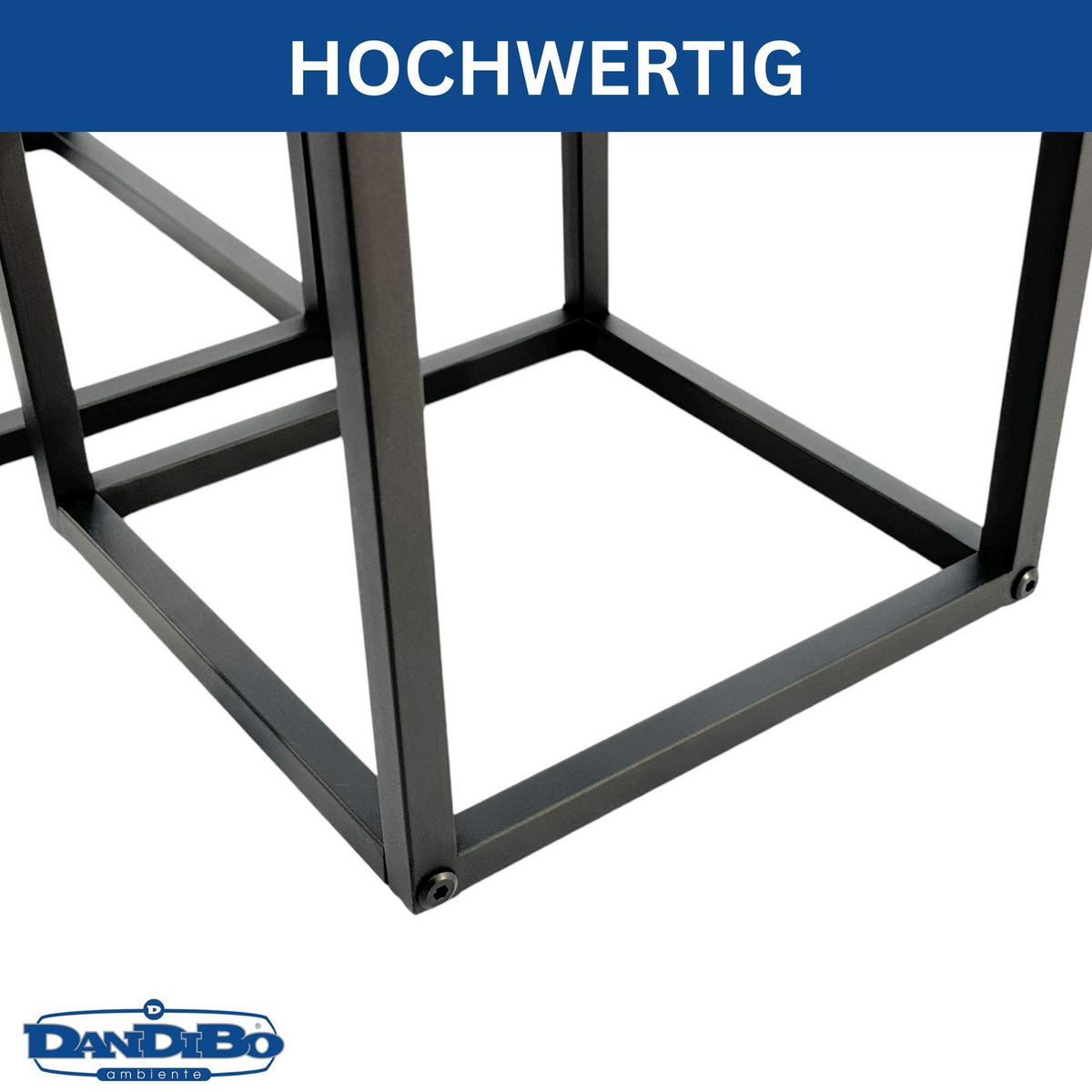 BLUMENHOCKER 2er Set Metall Schwarz 60–70 cm - Schwarz, Metall (30/70/30cm) - DanDiBo