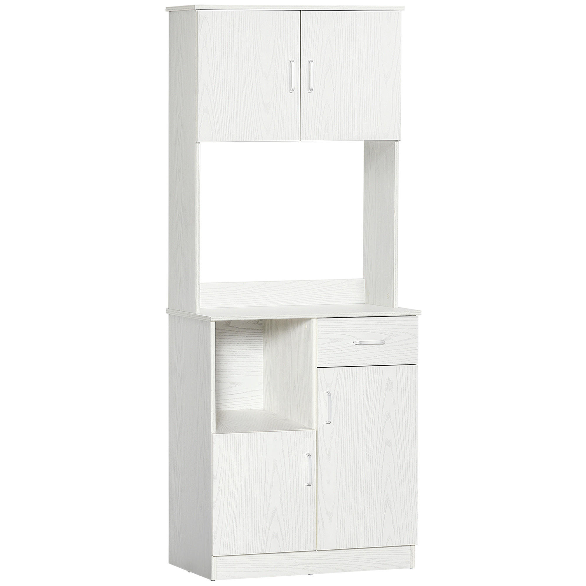 BUFFET DE-10995 4 Türen Weiß - Weiß, Holzwerkstoff (41/178/71cm) - ComfortXL