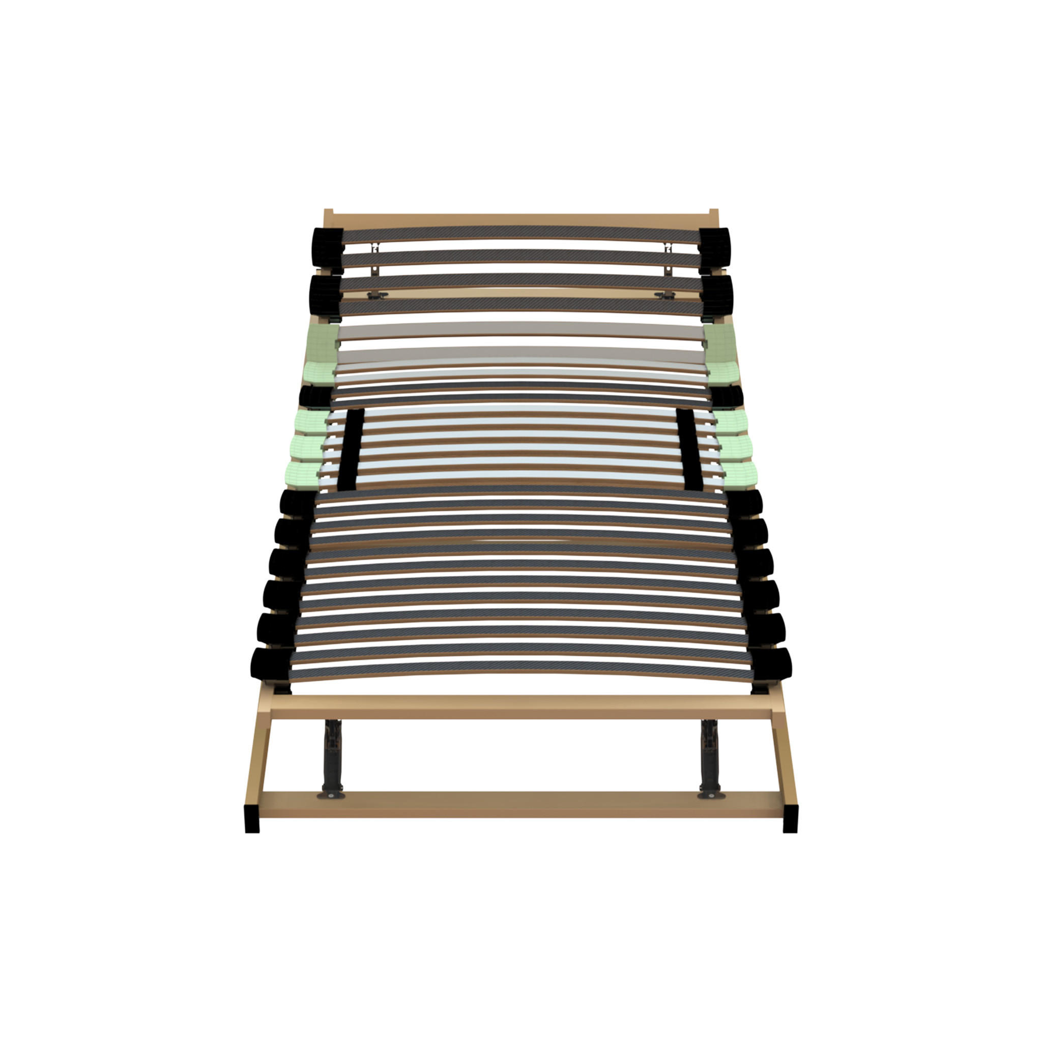 LATTENROST "Condor Zon", 80 x 200 cm, manuell & stufenlos verstellbar - Braun/Grün, Holz (80/200cm) - Hn8 Schlafsysteme