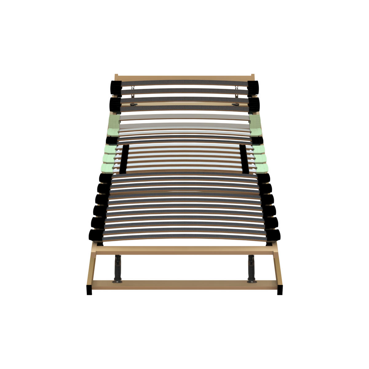 LATTENROST "Condor Zon", 120 x 200 cm, manuell & stufenlos verstellbar - Braun/Grün, Holz (120/200cm) - Hn8 Schlafsysteme