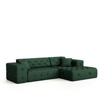 ECKSOFA Chantal - Grün, Holzwerkstoff/Textil (266/171cm) - Fun Möbel