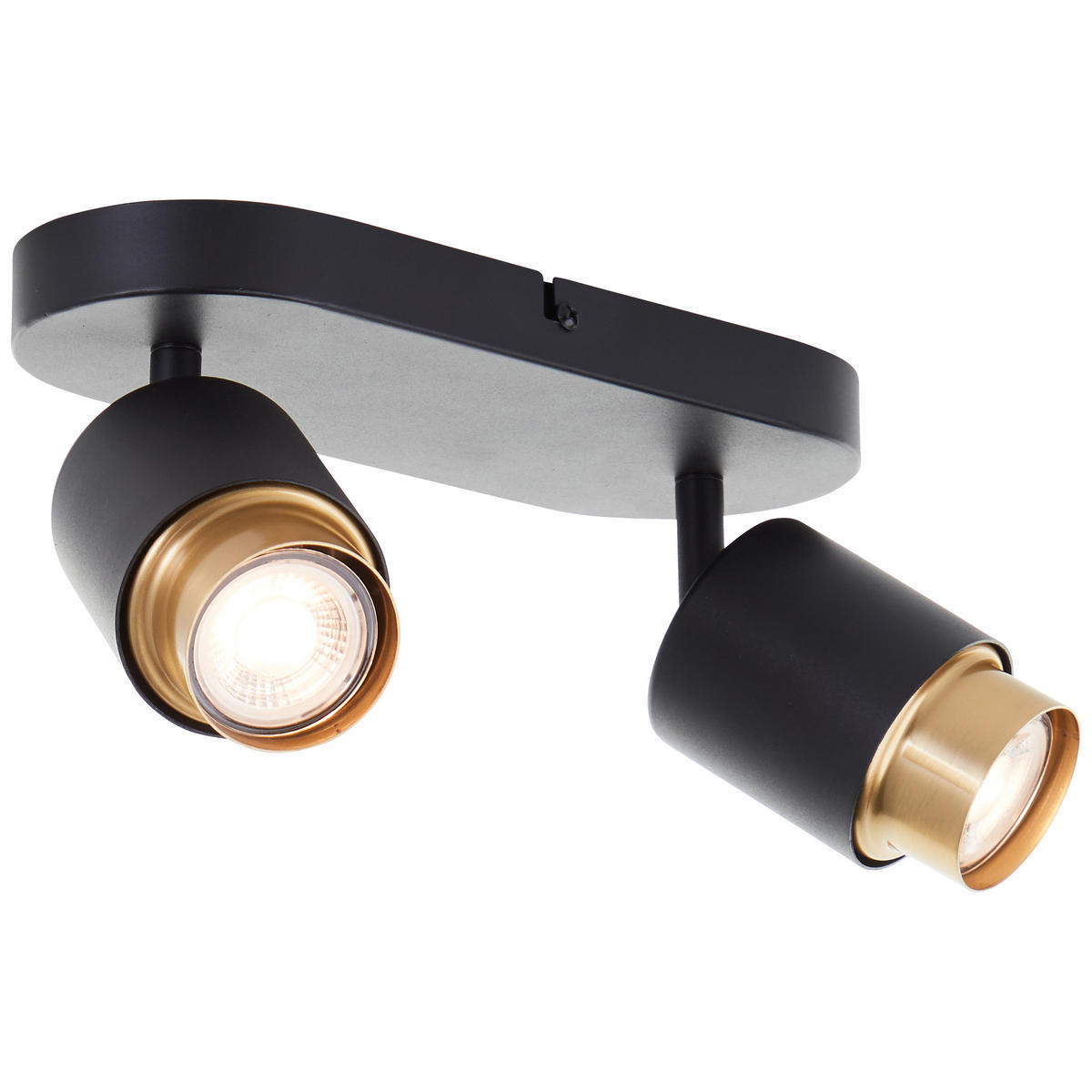 LED SPOT Covelo Sand Schwarz/matt gold 10/34,8/15,6 cm - Multicolor, Kunststoff (5cm) - Brilliant