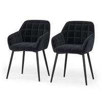 ŽIDLE JÍDELNY Relio Černá 53.5 x 55.5 cm Sada 2 kusů - černá, textil (53.5/79/55.5cm) - Vicco