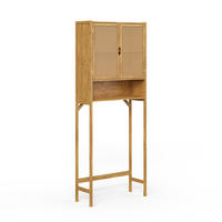 WASCHMASCHINENSCHRANK Liora Bambus 66 x 168 cm mit 2 Türen - Grün, Holzwerkstoff (66/168/25cm) - Vicco