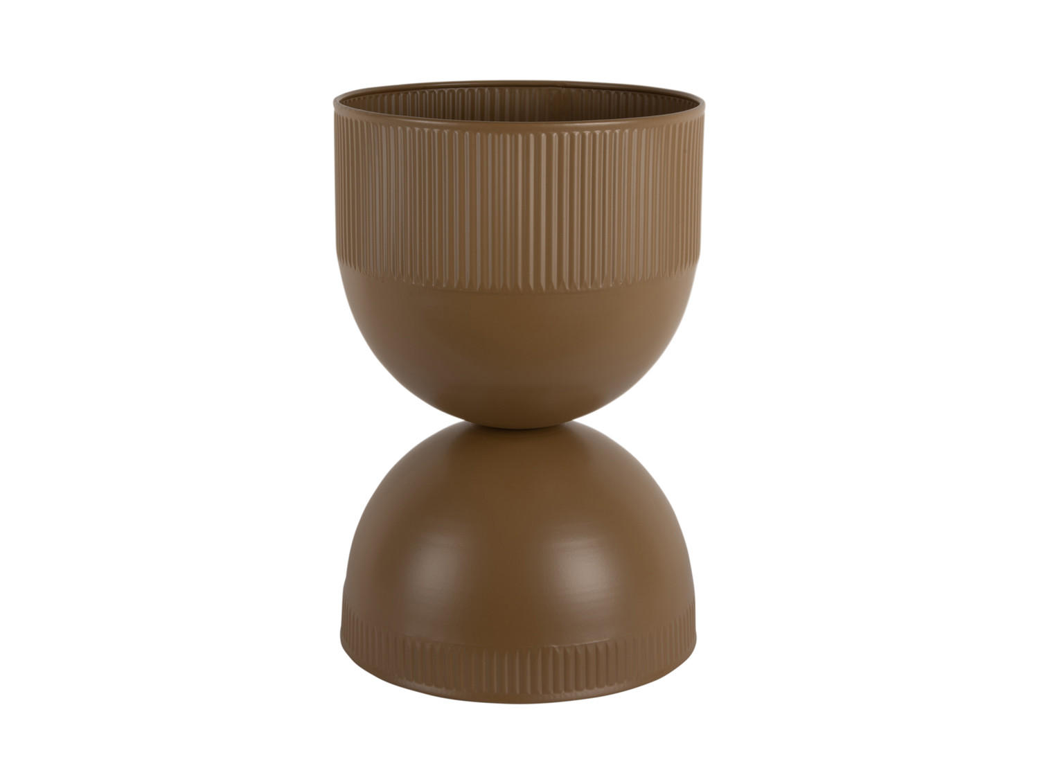 BLUMENTOPF Tonar Braun Ø25.5/39 cm - Braun, Metall (39cm) - Present Time