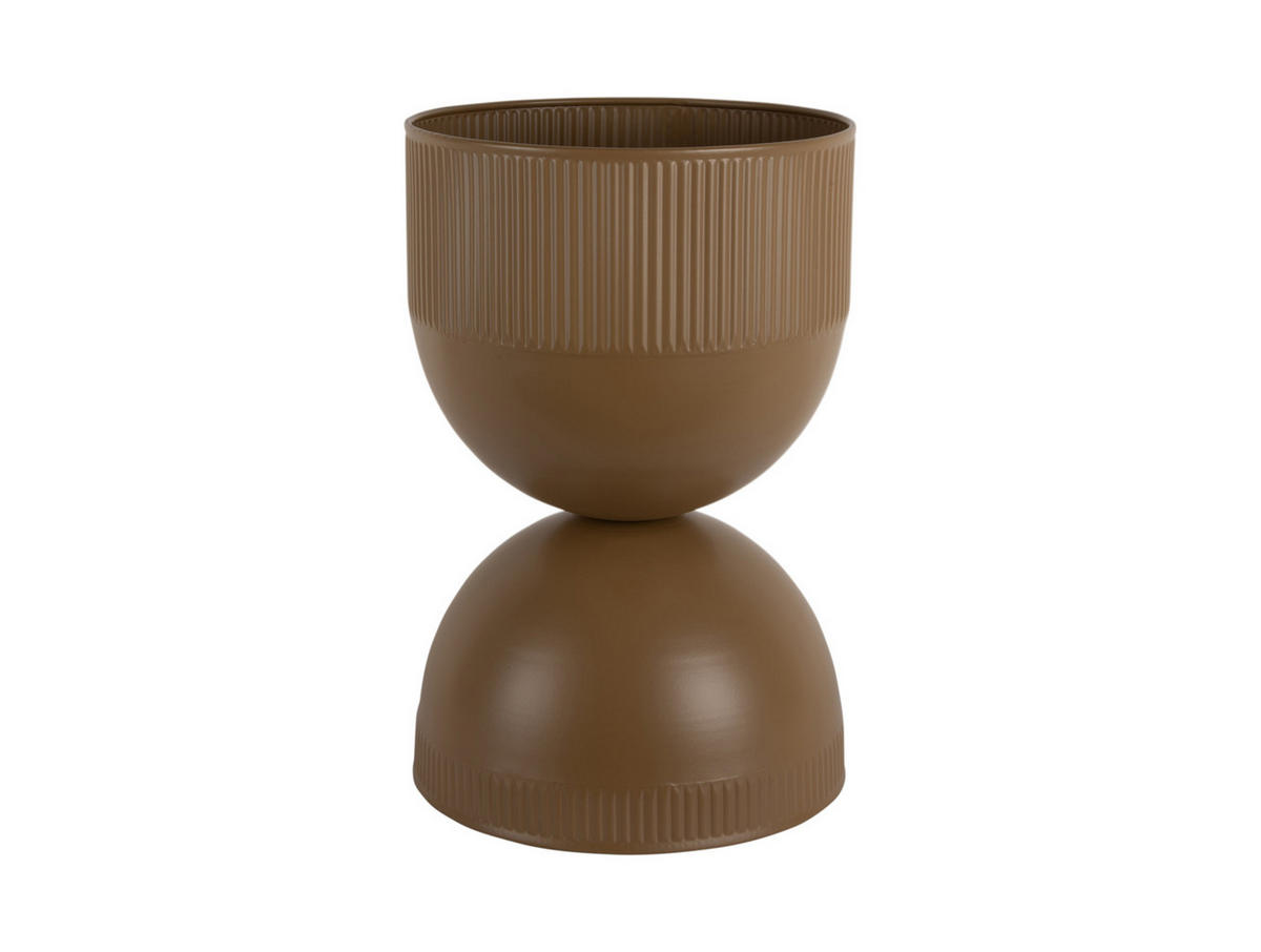 BLUMENTOPF Tonar Braun Ø25.5/39 cm - Braun, Metall (39cm) - Present Time