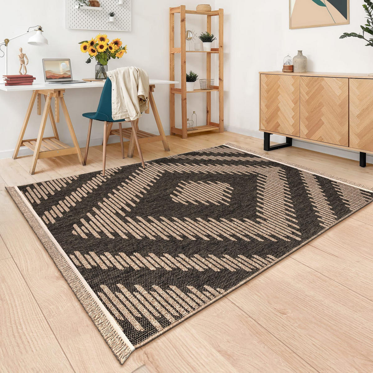 OUTDOORTEPPICH Boho Anthrazit 200 x 280 cm - Anthrazit, Kunststoff (200/280cm) - TT Home
