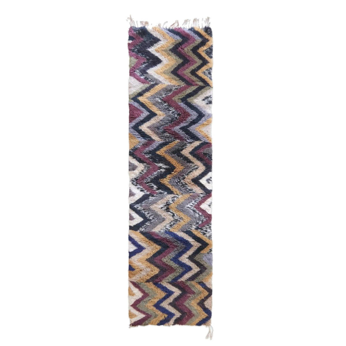 BERBERTEPPICH aus reiner Wolle 81x 312 cm - Multicolor, Naturmaterialien (81/312cm) - AFK Living