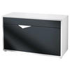 SCHUHSCHRANK Kolmio Schwarz matt - Schwarz, Holzwerkstoff (85/50/33cm) - Vladon