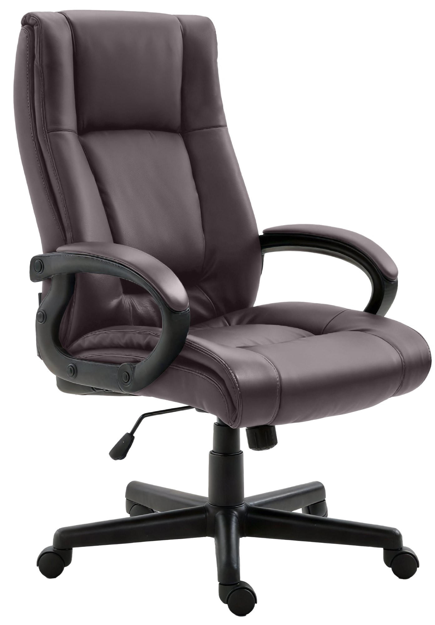 CHEFSESSEL Lederlook Braun - Schwarz/Braun, Kunststoff/Textil (66/106/70cm) - CLP
