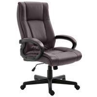 CHEFSESSEL Lederlook Braun - Schwarz/Braun, Kunststoff/Textil (66/106/70cm) - CLP