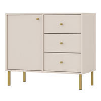 SIDEBOARD Oktio Sandbeige 84 cm - Beige/Goldfarben, Holzwerkstoff/Metall (83.6/73.9/40.8cm) - Selsey